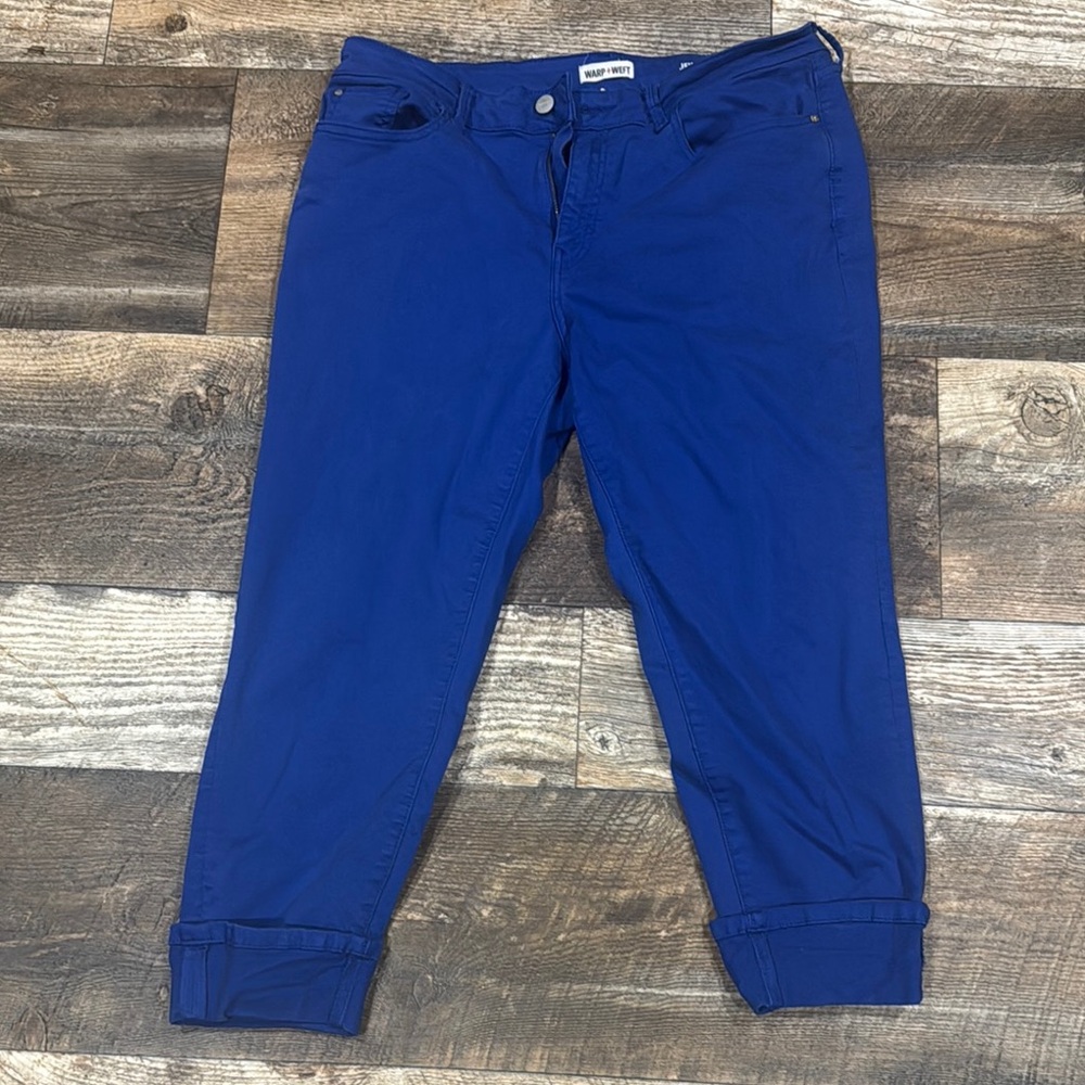 Warp + Weft Blue Ankle Pants
